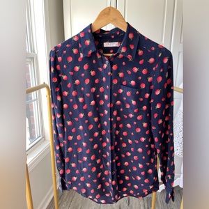 Equipment silk floral print blouse